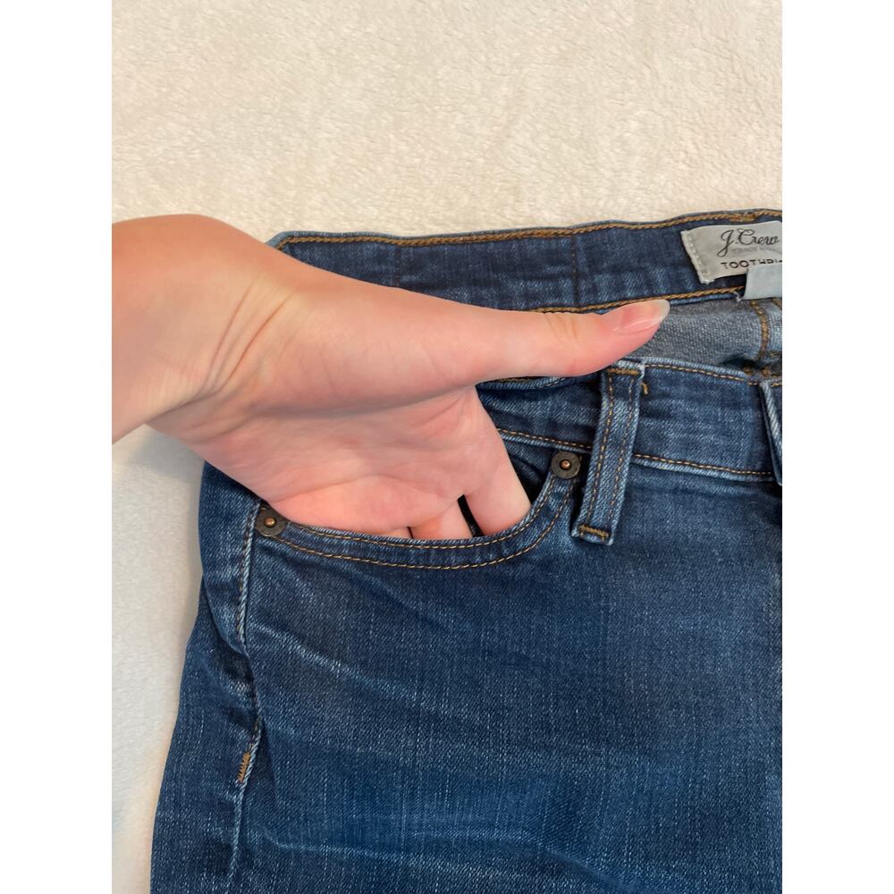 J. CREW Toothpick Skinny Jeans Women's 28 High Rise Stretch Denim Medium Wash - Picture 4 of 8